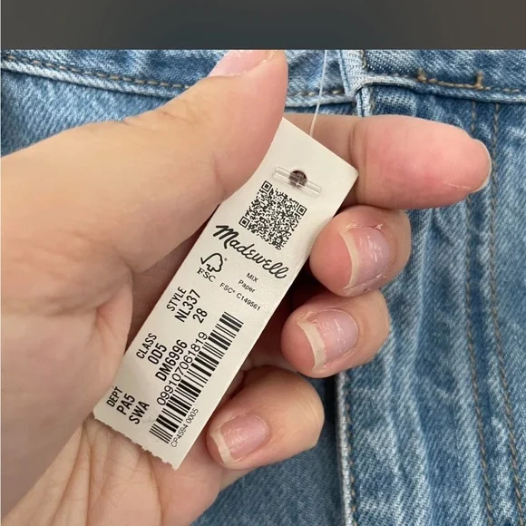 Madewell Light Blue Denim Mini Skirt NWT - Picture 7 of 8